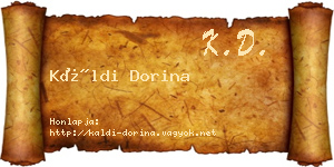 Káldi Dorina névjegykártya